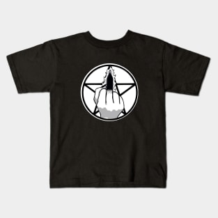 Burning church finger Kids T-Shirt